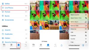 الصور الحية في الآيفون